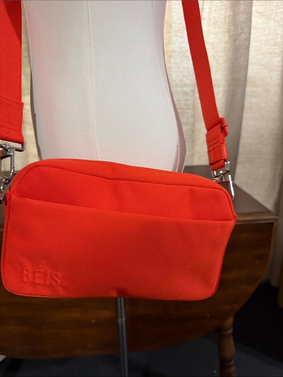 BEIS Handbags - BEIS Bright Orange Crossbody Canvas Bag